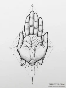 Tattoo sketch hands with a life, ink illustra... - эскиз тату (№1757090205_0, 05.09.2025 16:36) — Tatufoto.com