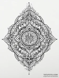 Tattoo sketch череп с мандалой, artistic tatt... - эскиз тату (№1757091008_0, 05.09.2025 16:50) — Tatufoto.com