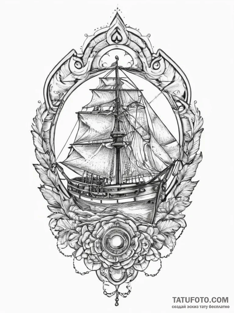 Tattoo sketch tank, ink illustration for tatt... - эскиз тату (№1757091616_0, 05.09.2025 17:00) — Tatufoto.com