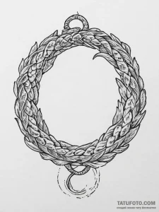 Tattoo sketch ouroboros serpent eating its ta... - эскиз тату (№1757092804_0, 05.09.2025 17:20) — Tatufoto.com