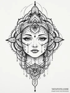 Tattoo sketch spiritual suffering, tattoo ske... - эскиз тату (№1757093619_0, 05.09.2025 17:33) — Tatufoto.com