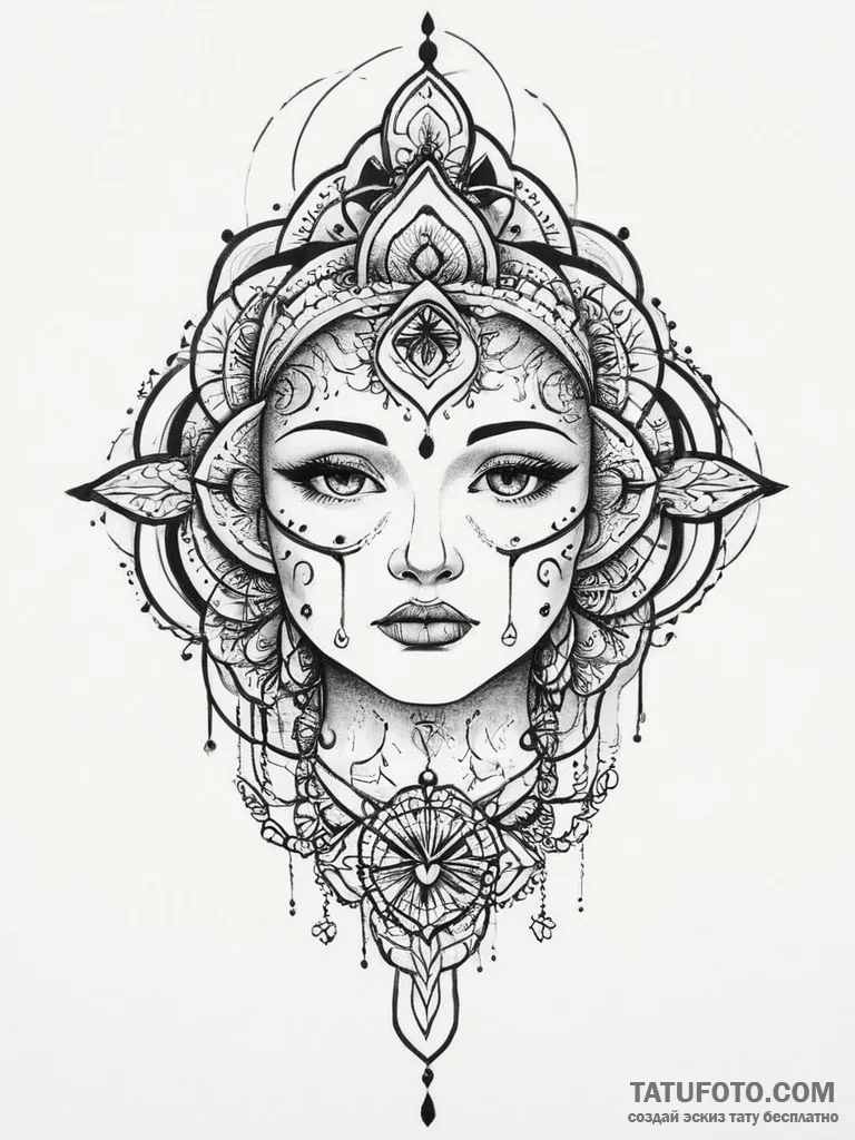 Tattoo sketch spiritual suffering, tattoo ske... - эскиз тату (№1757093619_0, 05.09.2025 17:33) — Tatufoto.com