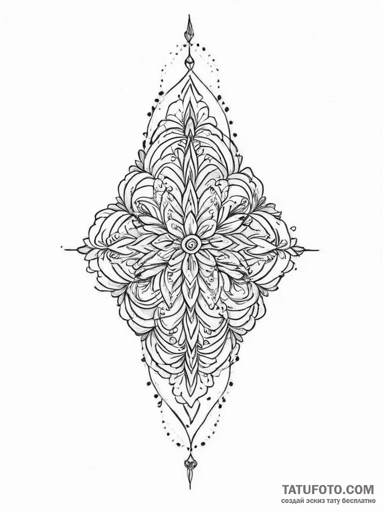 Tattoo sketch арабский узор, concept art for... - эскиз тату (№1757095212_0, 05.09.2025 18:00) — Tatufoto.com