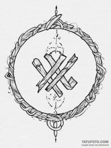 Tattoo sketch slavic runes in a circle, tatto... - эскиз тату (№1757097029_0, 05.09.2025 18:30) — Tatufoto.com