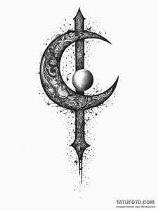 Tattoo sketch blackwork черная луна, tattoo s... - эскиз тату (№1757098229_0, 05.09.2025 18:50) — Tatufoto.com