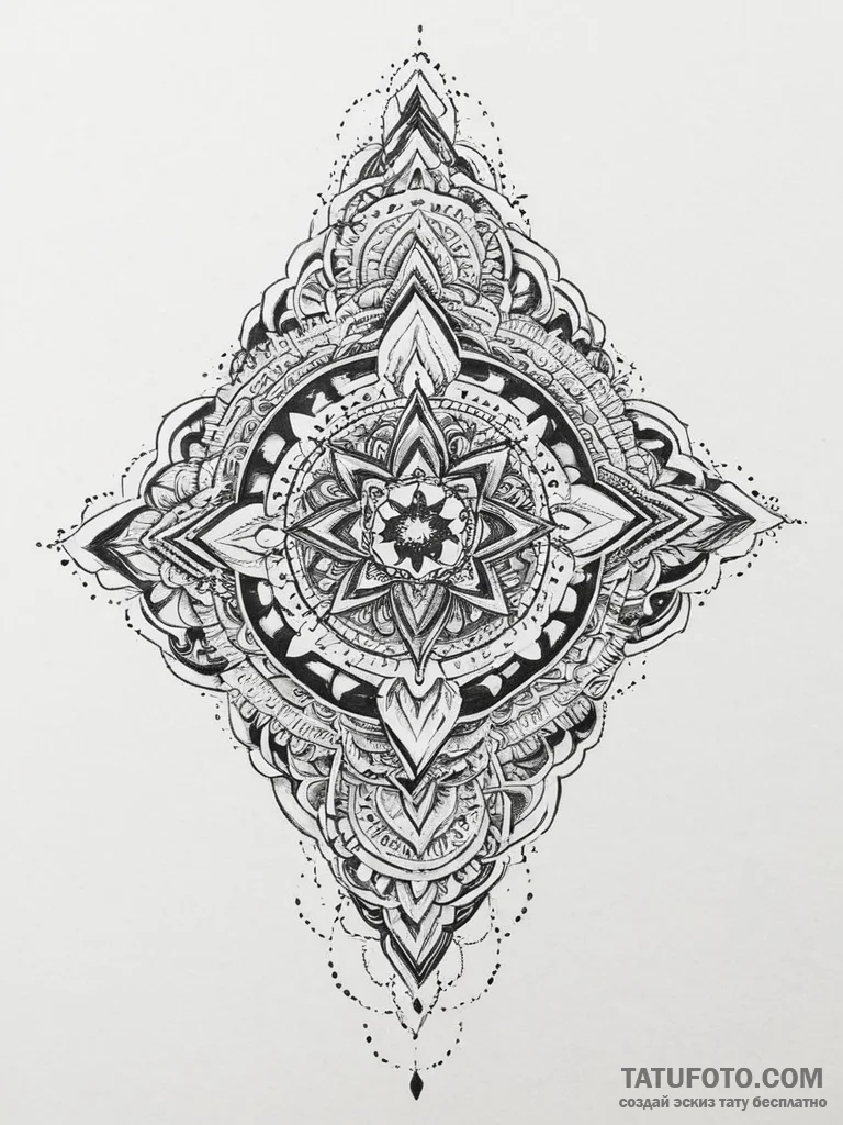 Tattoo sketch cosmic fount, concept art for t... - эскиз тату (№1757099040_0, 05.09.2025 19:04) — Tatufoto.com