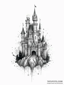 Tattoo sketch castle, tattoo sketch design, b... - эскиз тату (№1757099237_0, 05.09.2025 19:07) — Tatufoto.com