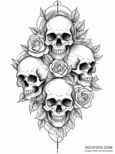 Tattoo sketch a group of friends, artistic ta... - эскиз тату (№1757099642_0, 05.09.2025 19:14) — Tatufoto.com