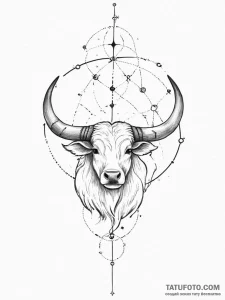 Tattoo sketch taurus constellation, tattoo fl... - эскиз тату (№1757100456_0, 05.09.2025 19:27) — Tatufoto.com