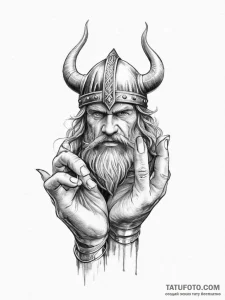 Tattoo sketch hands with a viking, tattoo lin... - эскиз тату (№1757101063_0, 05.09.2025 19:37) — Tatufoto.com