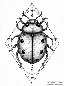Tattoo sketch ladybug, tattoo drawing outline... - эскиз тату (№1757101866_0, 05.09.2025 19:51) — Tatufoto.com