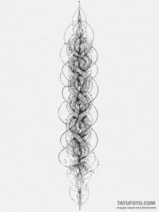 Tattoo sketch braid, tattoo line art, on a cl... - эскиз тату (№1757103060_0, 05.09.2025 20:11) — Tatufoto.com