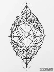Tattoo sketch hieroglyphic symbol for "fate"... - эскиз тату (№1757103466_0, 05.09.2025 20:17) — Tatufoto.com