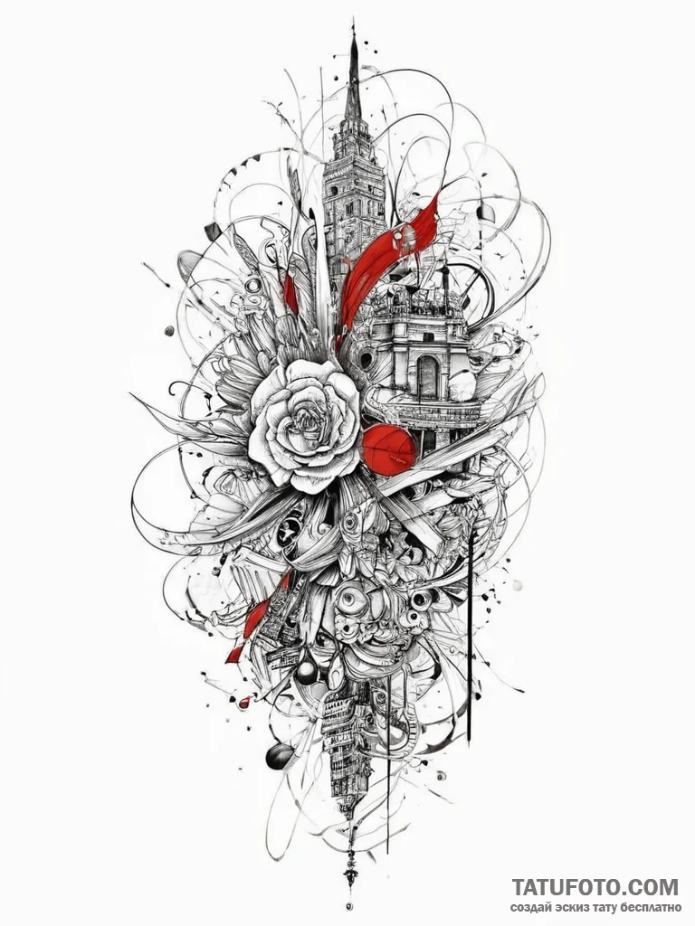 Tattoo sketch journey, tattoo line art, sepia... - эскиз тату (№1757108672_0, 05.09.2025 21:44) — Tatufoto.com