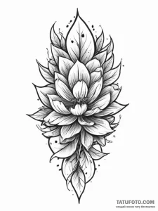 Tattoo sketch a symbolic plant, tattoo flash... - эскиз тату (№1757109081_0, 05.09.2025 21:51) — Tatufoto.com