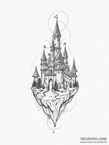 Tattoo sketch fortress, tattoo flash sheet de... - эскиз тату (№1757109283_0, 05.09.2025 21:54) — Tatufoto.com