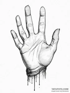 Tattoo sketch hands with a curse, artistic ta... - эскиз тату (№1757109884_0, 05.09.2025 22:04) — Tatufoto.com