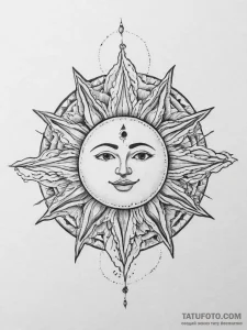 Tattoo sketch kolovrat (sun wheel) with a sun - эскиз тату (№1757112488_0, 05.09.2025 22:48) — Tatufoto.com