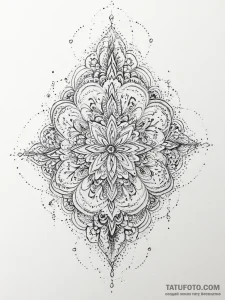 Tattoo sketch абстрактный пейзаж, artistic ta... - эскиз тату (№1757112903_0, 05.09.2025 22:55) — Tatufoto.com