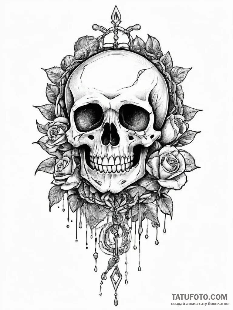 Tattoo sketch magical chain, artistic tattoo... - эскиз тату (№1757113710_0, 05.09.2025 23:08) — Tatufoto.com