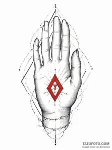Tattoo sketch hands with a letter, tattoo lin... - эскиз тату (№1757114114_0, 05.09.2025 23:15) — Tatufoto.com