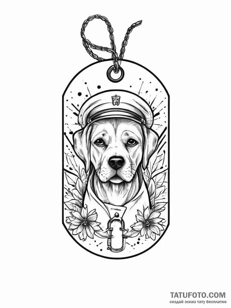 Tattoo sketch soldier dog tags, tattoo flash... - эскиз тату (№1757161911_0, 06.09.2025 12:31) — Tatufoto.com