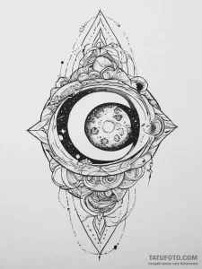Tattoo sketch cosmic fable, tattoo line art,... - эскиз тату (№1757162302_0, 06.09.2025 12:38) — Tatufoto.com