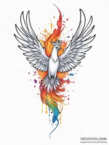 Tattoo sketch phoenix rising, tattoo drawing... - эскиз тату (№1757163096_0, 06.09.2025 12:51) — Tatufoto.com
