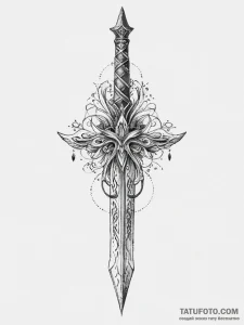 Tattoo sketch dagger - эскиз тату (№1757167424_0, 06.09.2025 14:03) — Tatufoto.com