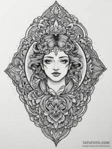 Tattoo sketch spiritual master, tattoo flash... - эскиз тату (№1757168214_0, 06.09.2025 14:16) — Tatufoto.com
