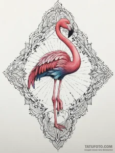 Tattoo sketch flamingo, tattoo flash sheet de... - эскиз тату (№1757168413_0, 06.09.2025 14:20) — Tatufoto.com