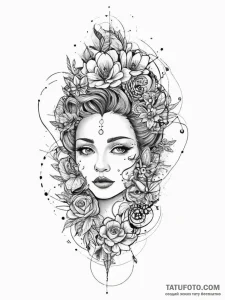 Tattoo sketch blue, tattoo flash sheet design... - эскиз тату (№1757168611_0, 06.09.2025 14:23) — Tatufoto.com