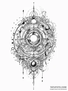 Tattoo sketch cosmic fable, concept art for t... - эскиз тату (№1757168807_0, 06.09.2025 14:26) — Tatufoto.com