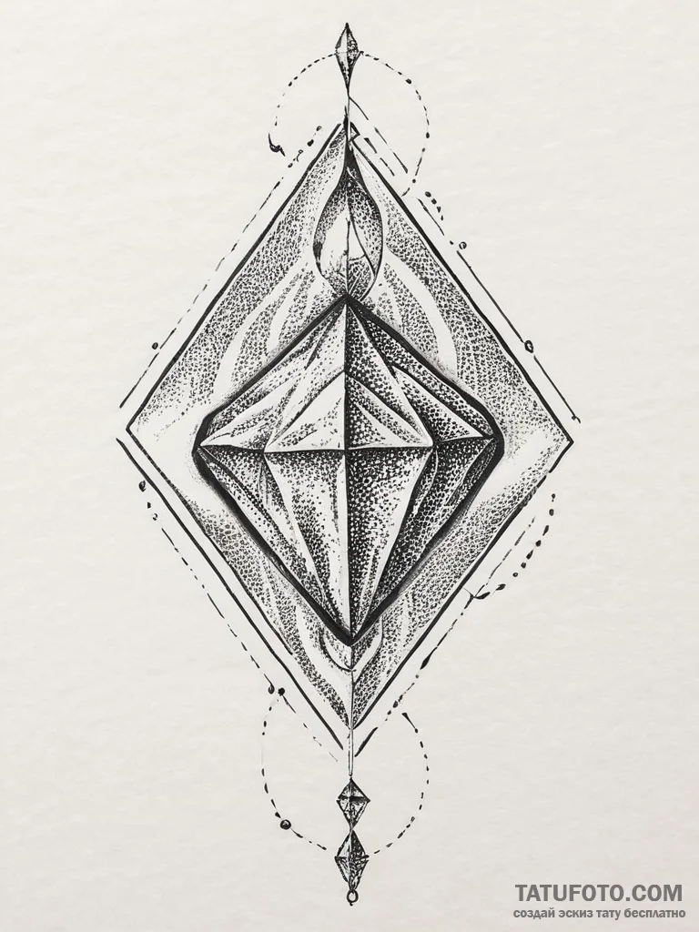 Tattoo sketch diamond, tattoo drawing outline... - эскиз тату (№1757169598_0, 06.09.2025 14:39) — Tatufoto.com