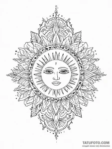 Tattoo sketch slavic embroidery pattern with... - эскиз тату (№1757171414_0, 06.09.2025 15:10) — Tatufoto.com