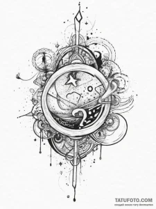 Tattoo sketch cosmic representation, tattoo s... - эскиз тату (№1757172211_0, 06.09.2025 15:23) — Tatufoto.com