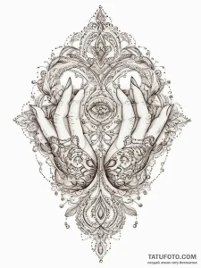Tattoo sketch hands with a thread, concept ar... - эскиз тату (№1757175186_0, 06.09.2025 16:13) — Tatufoto.com
