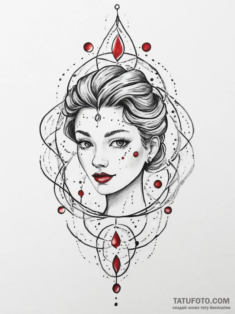 Tattoo sketch cosmic person, tattoo flash she... - эскиз тату (№1757175771_0, 06.09.2025 16:22) — Tatufoto.com