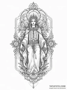Tattoo sketch tarot card hierophant, tattoo f... - эскиз тату (№1757176976_0, 06.09.2025 16:42) — Tatufoto.com