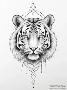 Tattoo sketch tiger's eye - эскиз тату (№1757179363_0, 06.09.2025 17:22) — Tatufoto.com