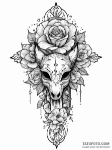 Tattoo sketch graceful fawn tattoo, ink illus... - эскиз тату (№1757181187_0, 06.09.2025 17:53) — Tatufoto.com