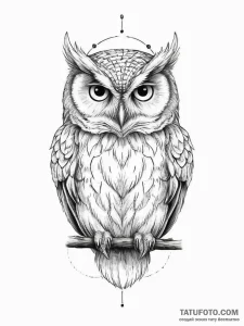 Tattoo sketch owl tattoo - эскиз тату (№1757181989_0, 06.09.2025 18:06) — Tatufoto.com