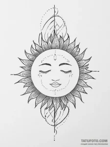 Tattoo sketch sun - эскиз тату (№1757183199_0, 06.09.2025 18:26) — Tatufoto.com