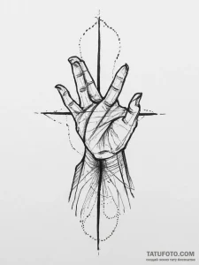 Tattoo sketch hands with a needle, tattoo lin... - эскиз тату (№1757183791_0, 06.09.2025 18:36) — Tatufoto.com