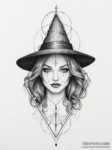 Tattoo sketch witch tattoo, tattoo sketch des... - эскиз тату (№1757184188_0, 06.09.2025 18:43) — Tatufoto.com