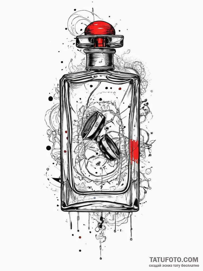 Tattoo sketch perfume tattoo, tattoo drawing... - эскиз тату (№1757188370_0, 06.09.2025 19:52) — Tatufoto.com