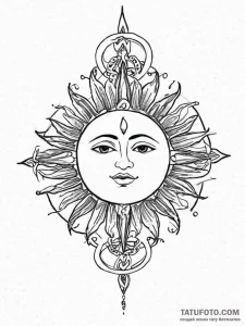 Tattoo sketch slavic sun symbol with a tree,... - эскиз тату (№1757189168_0, 06.09.2025 20:06) — Tatufoto.com