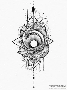 Tattoo sketch cosmic source, tattoo sketch de... - эскиз тату (№1757189368_0, 06.09.2025 20:09) — Tatufoto.com