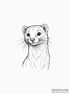 Tattoo sketch weasel - эскиз тату (№1757190371_0, 06.09.2025 20:26) — Tatufoto.com