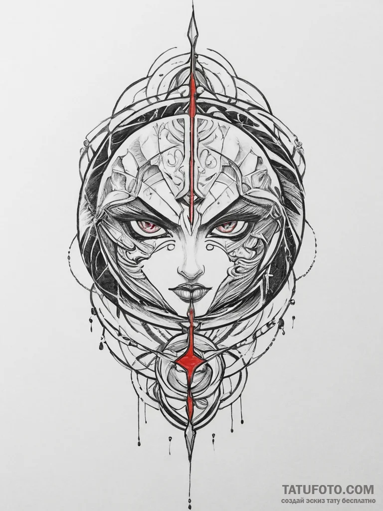 Tattoo sketch teen titans logo, concept art f... - эскиз тату (№1757190772_0, 06.09.2025 20:32) — Tatufoto.com